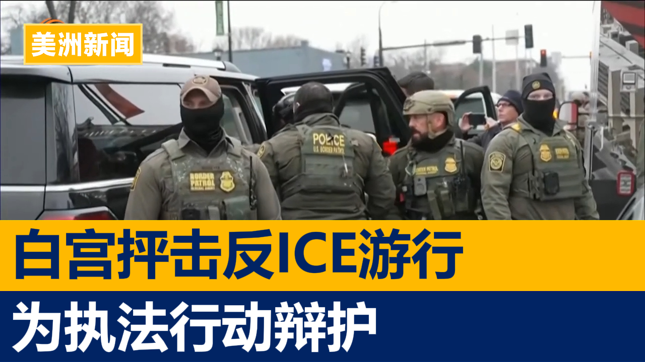 白宫抨击反ICE游行 为执法行动辩护