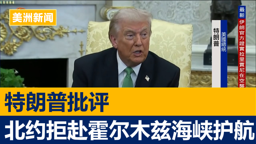 特朗普批评北约拒赴霍尔木兹海峡护航