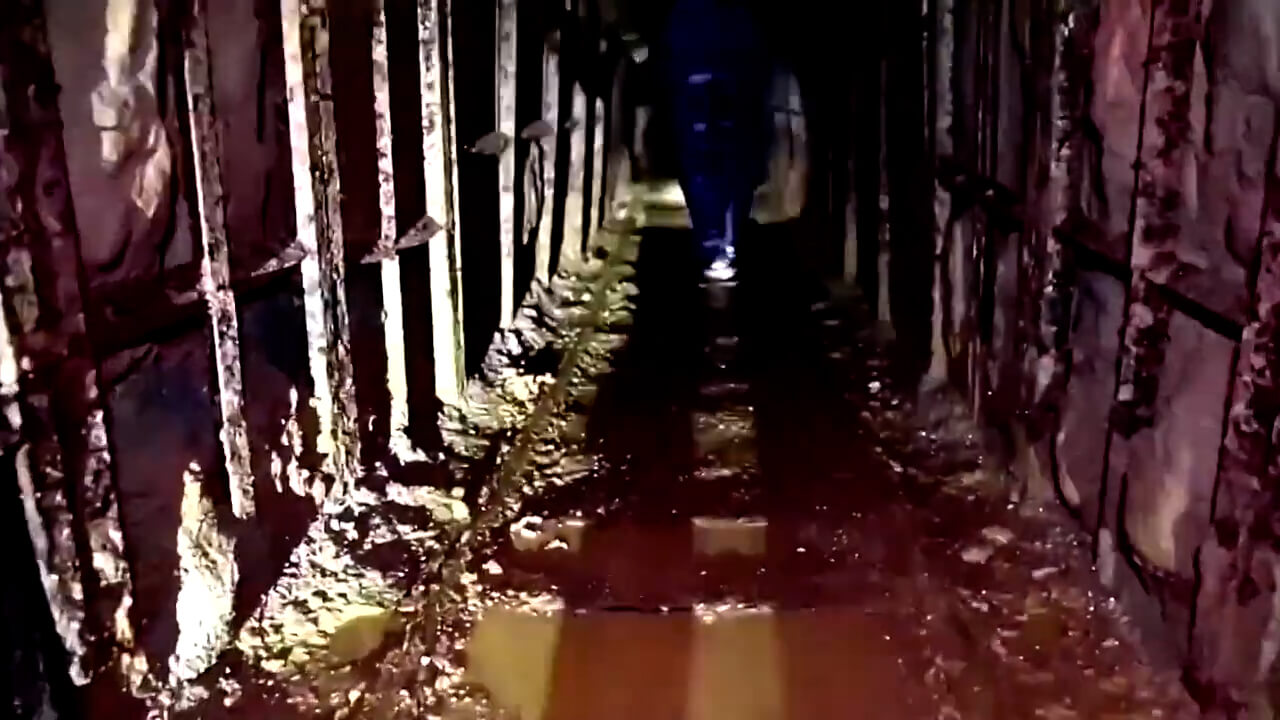 美墨边境毒品走私隧道内部视频被公开