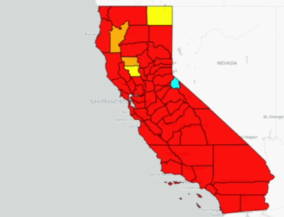 加州染疫数持续激增 死亡人数仍在低点