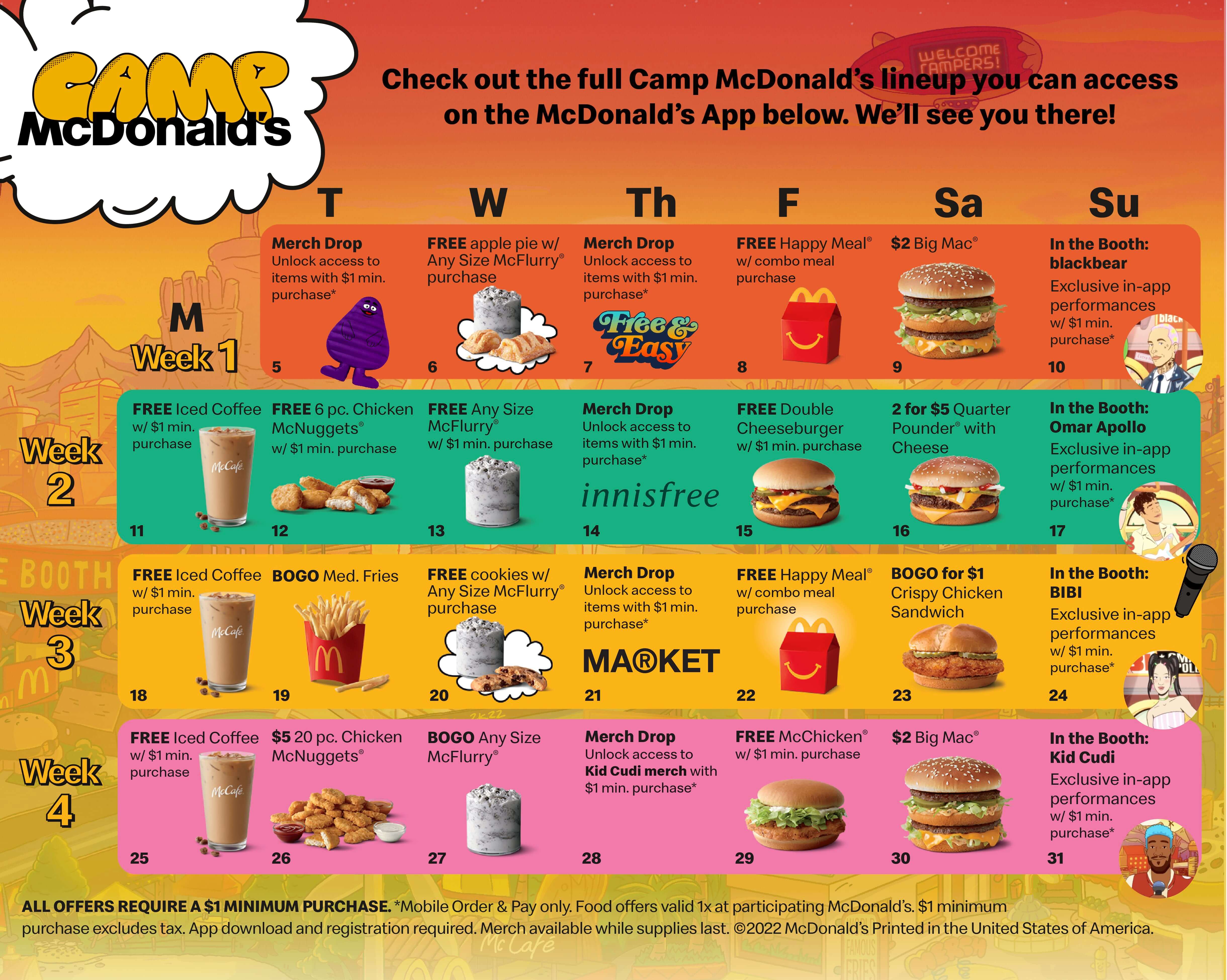 美国麦当劳®正式发布“麦当劳夏令营”缤纷阵容