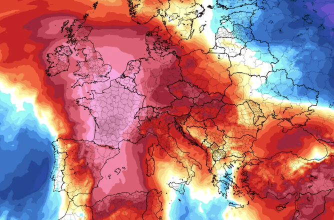 热浪达顶峰 法国南到北都处高温