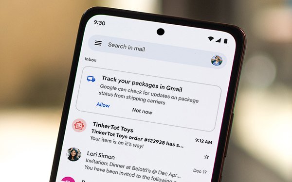 Gmail新增网购包裹出货动态功能